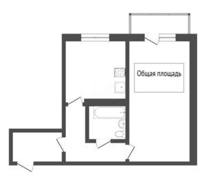 1-к квартира, вторичка, 35м2, 5/10 этаж