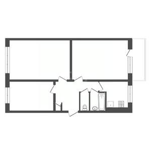 3-к квартира, вторичка, 61м2, 5/5 этаж