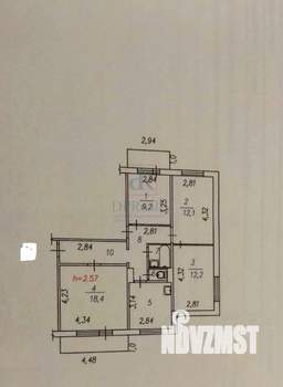 4-к квартира, вторичка, 77м2, 9/9 этаж