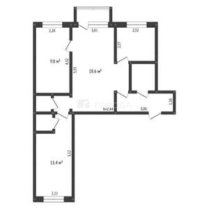 3-к квартира, вторичка, 57м2, 5/5 этаж