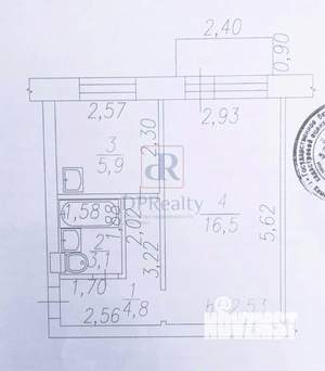 1-к квартира, вторичка, 30м2, 5/5 этаж