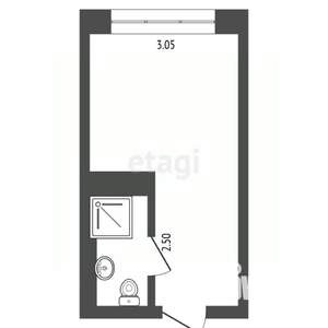 Студия квартира, вторичка, 16м2, 4/5 этаж