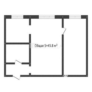 2-к квартира, вторичка, 46м2, 1/5 этаж
