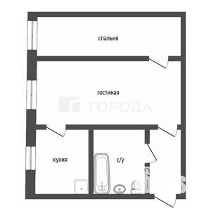 2-к квартира, вторичка, 45м2, 1/5 этаж