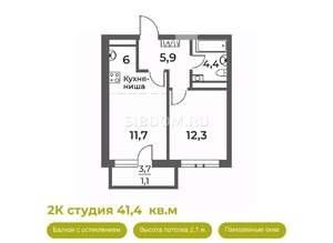 1-к квартира, вторичка, 40м2, 11/21 этаж