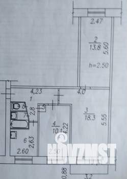 3-к квартира, вторичка, 58м2, 3/5 этаж