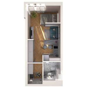 1-к квартира, строящийся дом, 27м2, 4/15 этаж