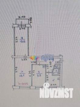 3-к квартира, вторичка, 58м2, 2/5 этаж