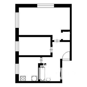 2-к квартира, вторичка, 44м2, 1/5 этаж