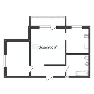2-к квартира, вторичка, 55м2, 5/9 этаж