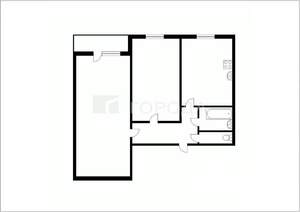 2-к квартира, вторичка, 43м2, 6/9 этаж