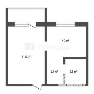 1-к квартира, вторичка, 22м2, 5/9 этаж