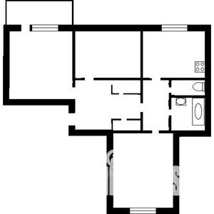 3-к квартира, вторичка, 65м2, 2/9 этаж