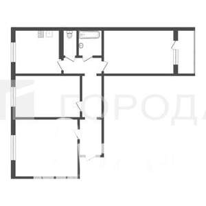 3-к квартира, вторичка, 65м2, 2/10 этаж