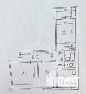 3-к квартира, вторичка, 67м2, 7/9 этаж
