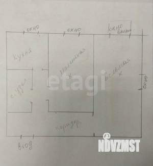 2-к квартира, вторичка, 45м2, 4/5 этаж