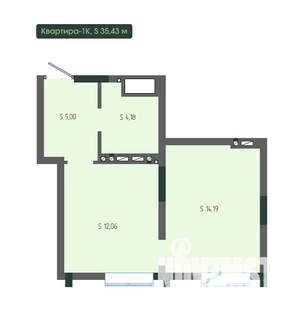 1-к квартира, вторичка, 35м2, 4/12 этаж