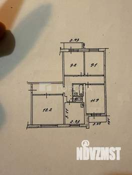 4-к квартира, вторичка, 77м2, 9/10 этаж