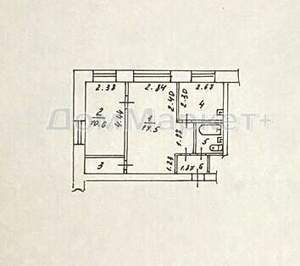 2-к квартира, вторичка, 42м2, 1/5 этаж