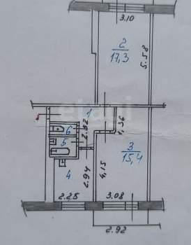 2-к квартира, вторичка, 49м2, 5/5 этаж