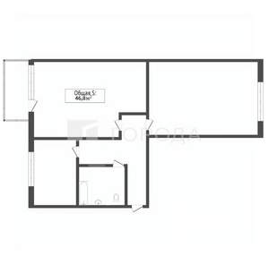 2-к квартира, вторичка, 47м2, 4/5 этаж