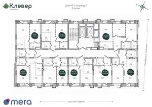 1-к квартира, вторичка, 40м2, 6/12 этаж