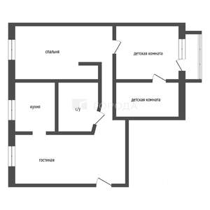 4-к квартира, вторичка, 79м2, 1/9 этаж