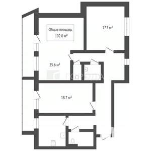 3-к квартира, вторичка, 102м2, 5/16 этаж