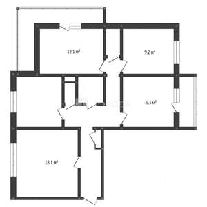 4-к квартира, вторичка, 79м2, 4/9 этаж