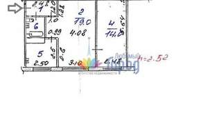 2-к квартира, вторичка, 44м2, 1/5 этаж