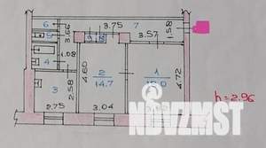 2-к квартира, вторичка, 60м2, 4/5 этаж