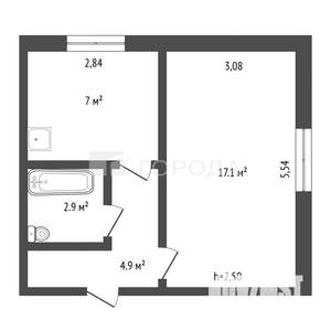 1-к квартира, вторичка, 32м2, 4/5 этаж
