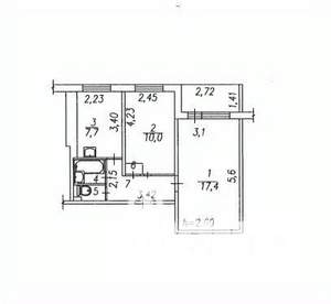 2-к квартира, вторичка, 46м2, 2/10 этаж