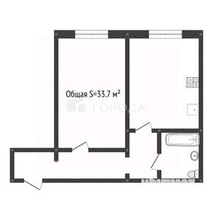 1-к квартира, вторичка, 34м2, 7/10 этаж