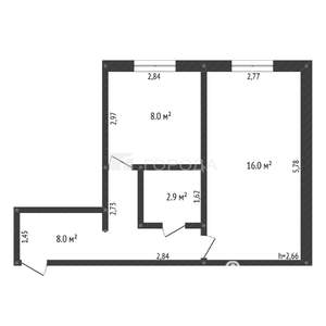 1-к квартира, вторичка, 35м2, 1/10 этаж