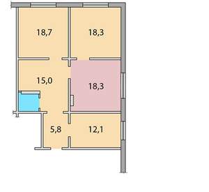 3-к квартира, вторичка, 91м2, 1/1 этаж