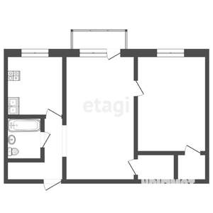 2-к квартира, вторичка, 41м2, 3/5 этаж