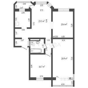 4-к квартира, вторичка, 119м2, 3/9 этаж