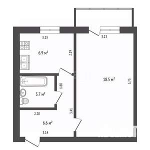 1-к квартира, вторичка, 36м2, 4/5 этаж