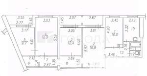 5-к квартира, вторичка, 92м2, 9/10 этаж