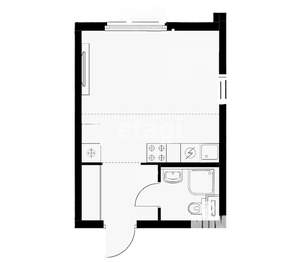 Студия квартира, вторичка, 24м2, 1/5 этаж