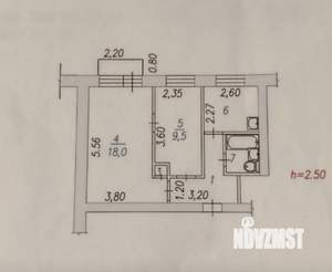 2-к квартира, вторичка, 43м2, 3/5 этаж