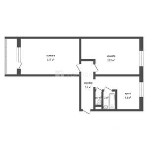 2-к квартира, вторичка, 45м2, 5/5 этаж