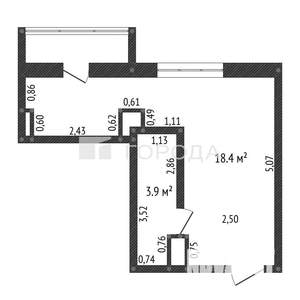 Студия квартира, вторичка, 23м2, 4/5 этаж