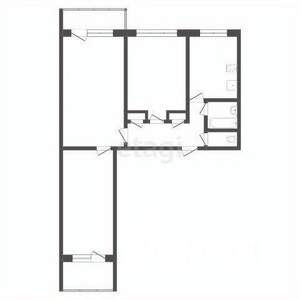 3-к квартира, вторичка, 61м2, 9/9 этаж