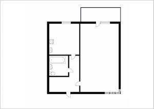 1-к квартира, вторичка, 30м2, 2/5 этаж