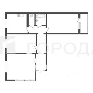 3-к квартира, вторичка, 65м2, 2/10 этаж