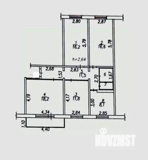 4-к квартира, сданный дом, 86м2, 10/10 этаж
