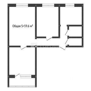 3-к квартира, вторичка, 60м2, 1/9 этаж