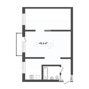 2-к квартира, вторичка, 45м2, 4/5 этаж